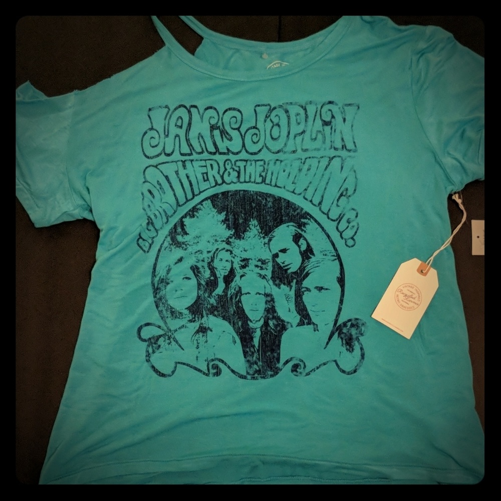 Janis Joplin Vintage Inspired Recycled T Shirt